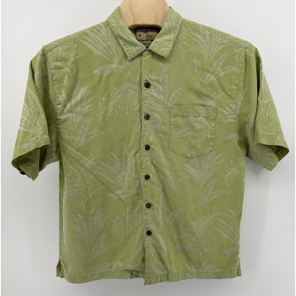 Boundary Bay Hawaiian Shirt Men's Size XL 100% Silk Floral Tropical Beach Aloha